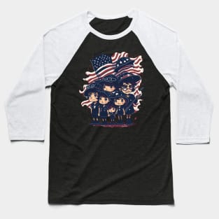 Patriotic American Family Baseball T-Shirt